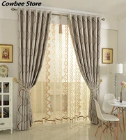 customized curtains for living room bedroom jacquard curtain blackout linen heat insulation blackout curtain general pleat
