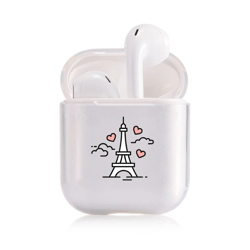 I201397 Мягкий силиконовый роскошный чехол Air Pods для Apple airpods чехол Милые простые линии прозрачный чехол Airpods в наушниках аксессуары - Цвет: I201397