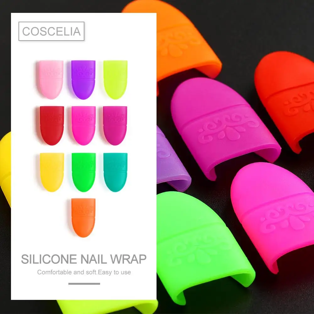 10 шт ногтей советы средство для снятия УФ гель лака обертывание Силиконовое