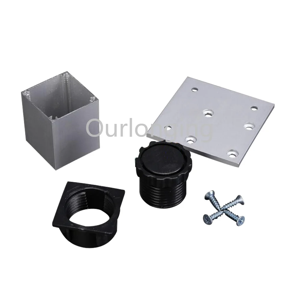 4PCS 18mm Adjustable Square Furniture Legs Cabinet Sofa 250mm Silver Aluminum alloy | Обустройство дома