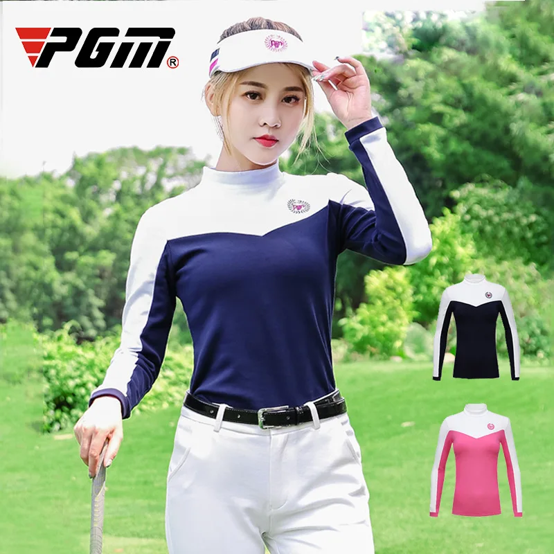 Рубашка для гольфа Сезон осень зима Женские топы Бархатные базовые рубашки с