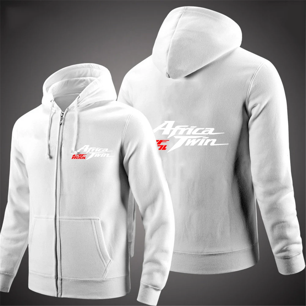 

Men Africa Twin Crf 1000 L Crf1000 Tops zipper Hoodies Jacket Motorcycle Print Punk Clothing High street Casual Sweatshirt Coats