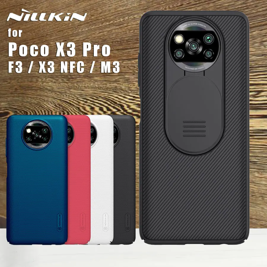 Чехол NILLKIN для Xiaomi Poco X3 Pro задняя крышка защитный чехол камеры F3 NFC M3|Бамперы| |