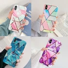 Чехол для телефона SUYACS Fantasy Marble для iPhone 12 Mini 11 Pro Max 7 8 Plus X XR XS Max, гальванизированный мягкий чехол с геометрическим рисунком
