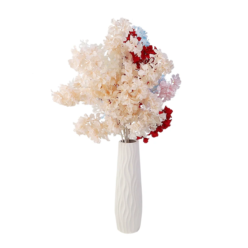 

Tiny Silk Sakura Artificial Flowers for Decoration Home Fake Flower DIY Plastic Bride Wedding Bouquet Mariage Cherry Blossom