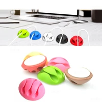 useful 3 hole cable clips cord holder cables bite cable cover protector hdmi vga tv line winder cellphone earphone accessories