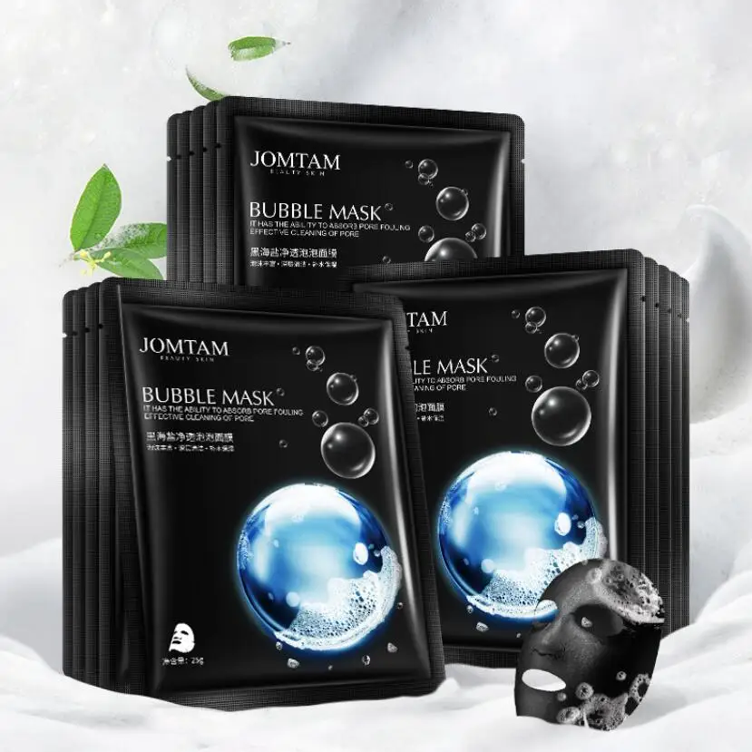 

Black Sea Salt Purifying Moisturizing Bubble Mask Refreshing and Improving Dryness Mask Gentle Facial Care 10Pcs