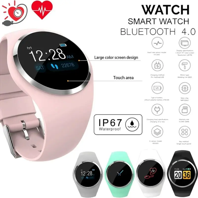 Женские Bluetooth Смарт часы PYMH новые Mate для телефонов Samsung Android IOS iPhone LG|Смарт-часы| |