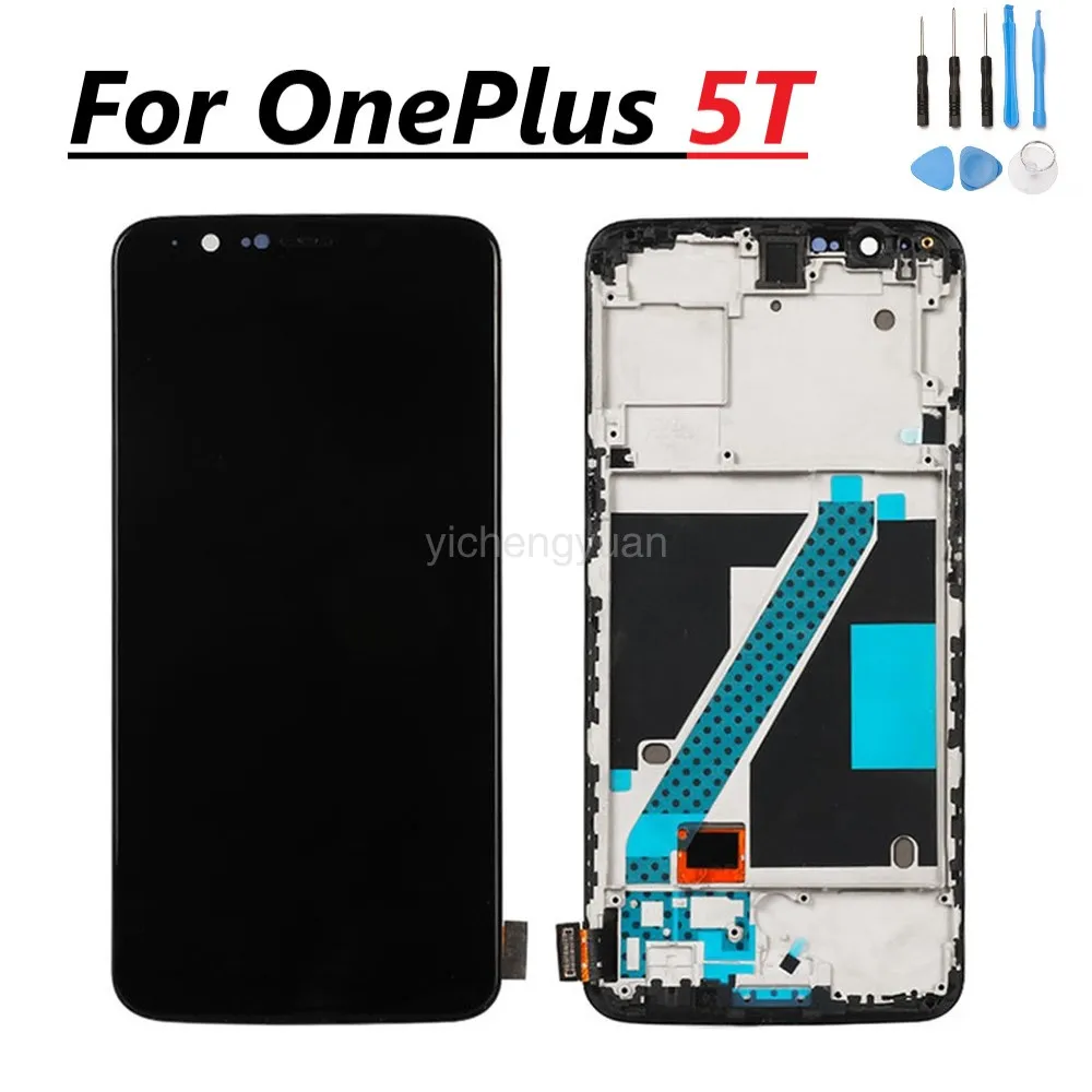 OLED-дисплей 6 01 дюйма для Oneplus 5T ЖК-дисплей с сенсорным экраном в сборе замена 1 + A5010
