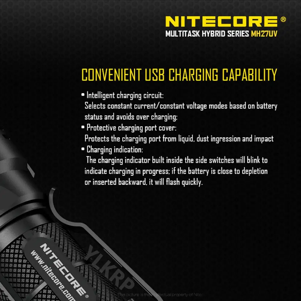 Original Nitecore MH27UV CREE XP-L HI V3 1000 lumens 365nm ultraviolet red blue flashlight USB rechargeable | Лампы и освещение