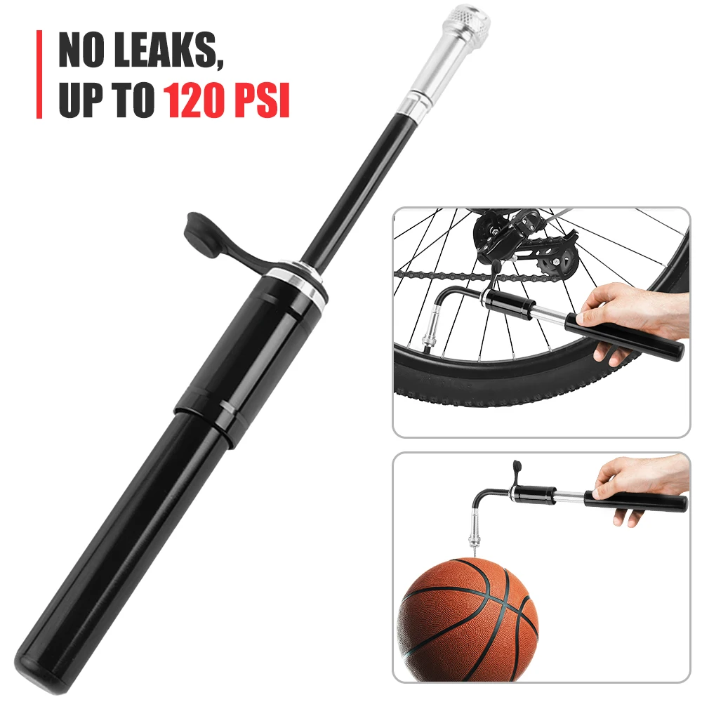 

120 PSI Mini Bike Pump with Mounting Bracket Fits Presta and Schrader Valve for Road Bicycles Mountain Bikes accessoires