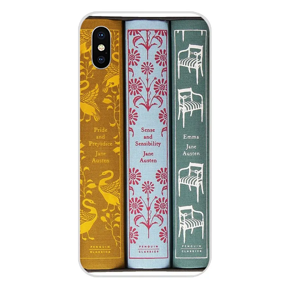 В продаже роскошные аксессуары для телефонов Чехол Jane Austen книги Пингвин Apple IPhone X