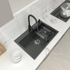 Мини-умывальник для маленькой квартиры, 304, кухонная раковина из нержавеющей стали, с одной чашей