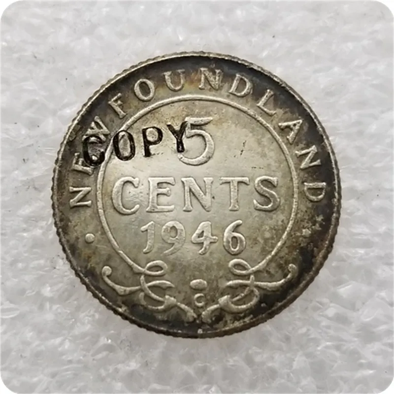 1946 Канада 5 Центов КОПИЯ МОНЕТ на.