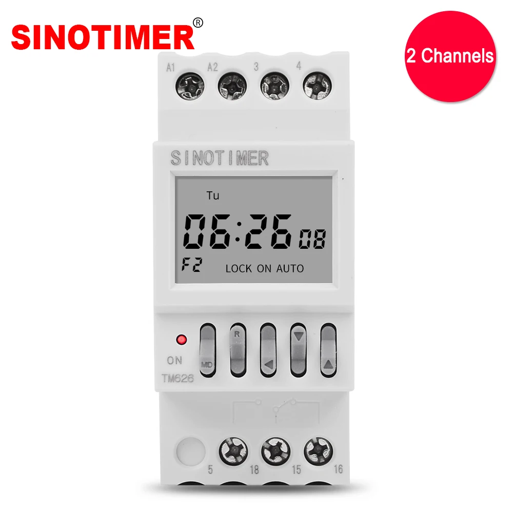 

Программируемый таймер SINOTIMER TM626 2 канала 220В