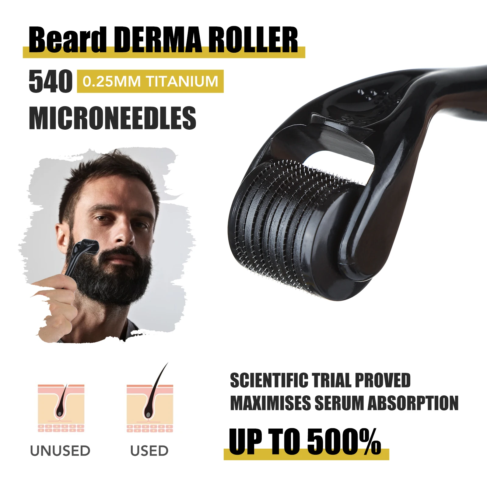 5Pcs/Set Men's Beard Growth Kit Enhancer Serum Essential Oil Balm Nourishing Grooming Beauty Care With Roller Comb Scissor |