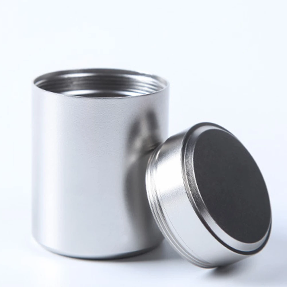Tea Tin Airtight Smell Proof Canister with Lid Aluminum Containers for Loose Leaf Coffee Sugar Pipe Herb Grinder | Дом и сад