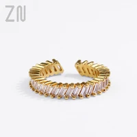zn european and american creative ladies ring hip hop trendy jewelry gifts fashion inlaid zircon opening finger rings for women