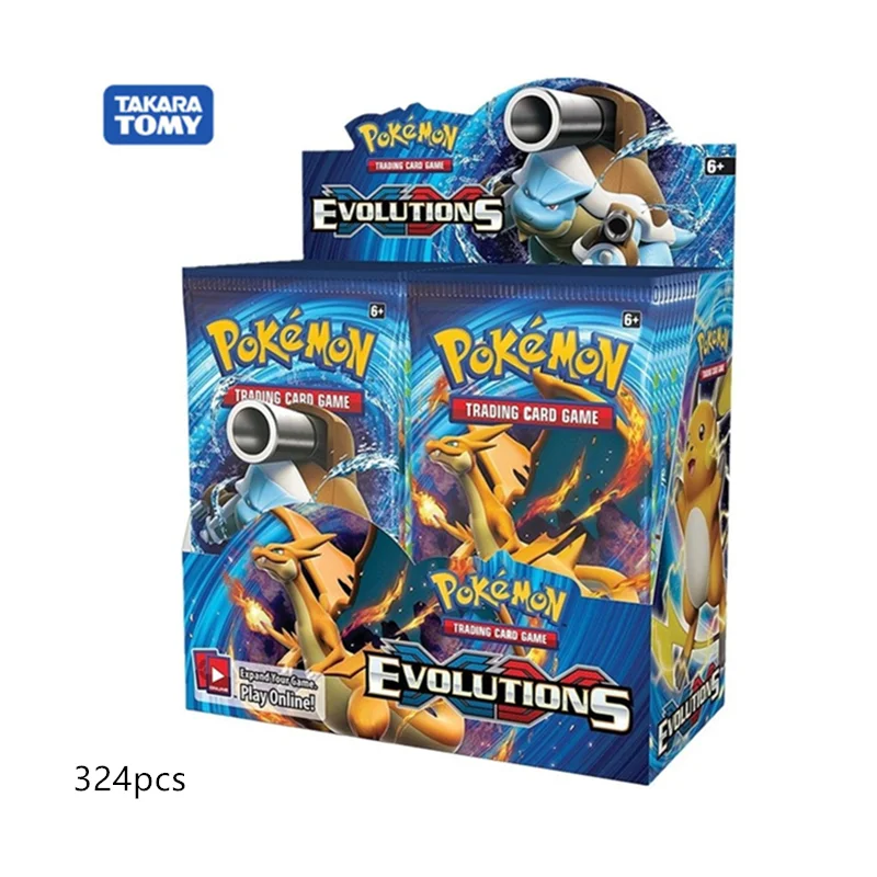 Tarjetas inglesas evoluciones de Pok&eacute;mon, tarjetas de entretenimiento TCG: sol y luna, juego de cartas coleccionables, Booster Box, 324 unids/caja-0