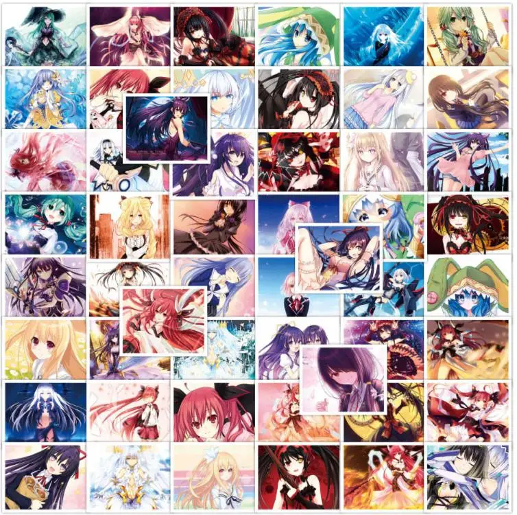 

10/30/52pcs Japanese Anime Date A Live Graffiti Waterproof Skateboard Travel Suitcase Phone Laptop Luggage Stickers Cute Toys