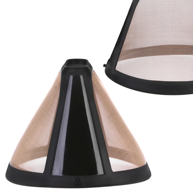 Нержавеющая сталь конусной формы кофе фильтр моющиеся многоразовые