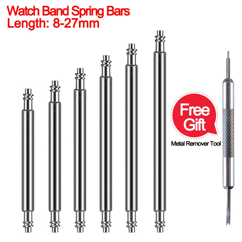 Отличные Пружинные штифты из нержавеющей стали 8 мм-27 мм ремешок для часов ремонт