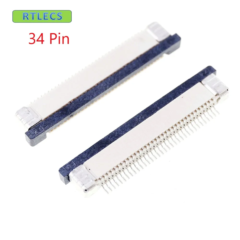 10pcs FPC connector 0.50 mm 0.020" 34 Position Bottom Contac