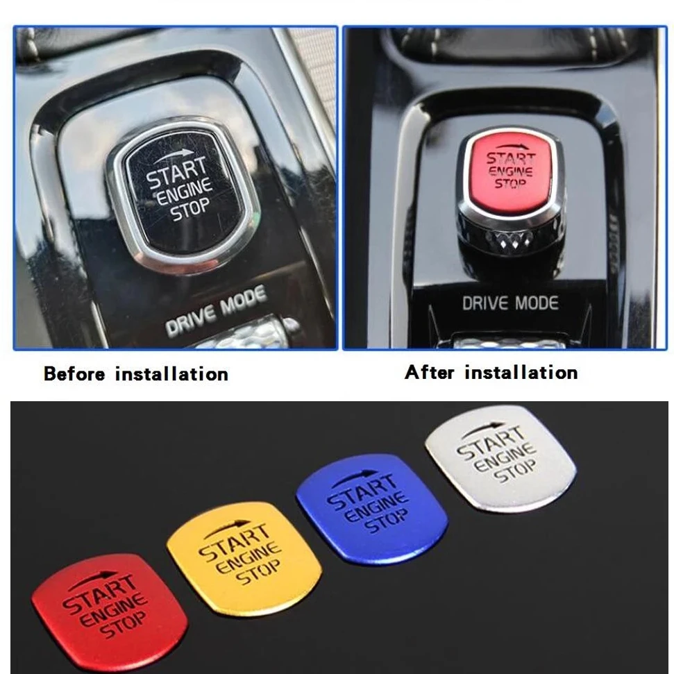 

Auto Engine Start Stop Button Cap Trim Ignition Cover For VOLVO XC60 S90 S60 XC90 V60 V90 2015 -2020 Decorative stickers