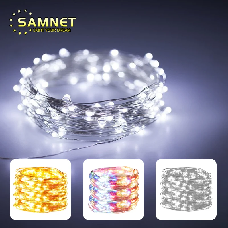 Новогоднее и Рождественское украшение светодиодная гирлянда из медной