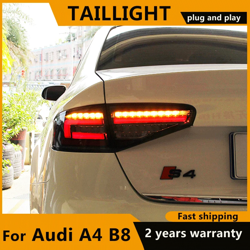 

1 set For Audi A4L A4 S4 B8 led tail lights 2013-2016 a4 b8 Tail Light LED DRL Dynamic turn Signal LED Rear Lamp Car Accessories