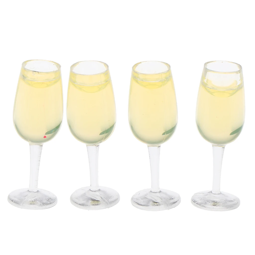 

4pcs Miniature Wine Glass - Mini Toy Simulation Models Suitable for Miniatures