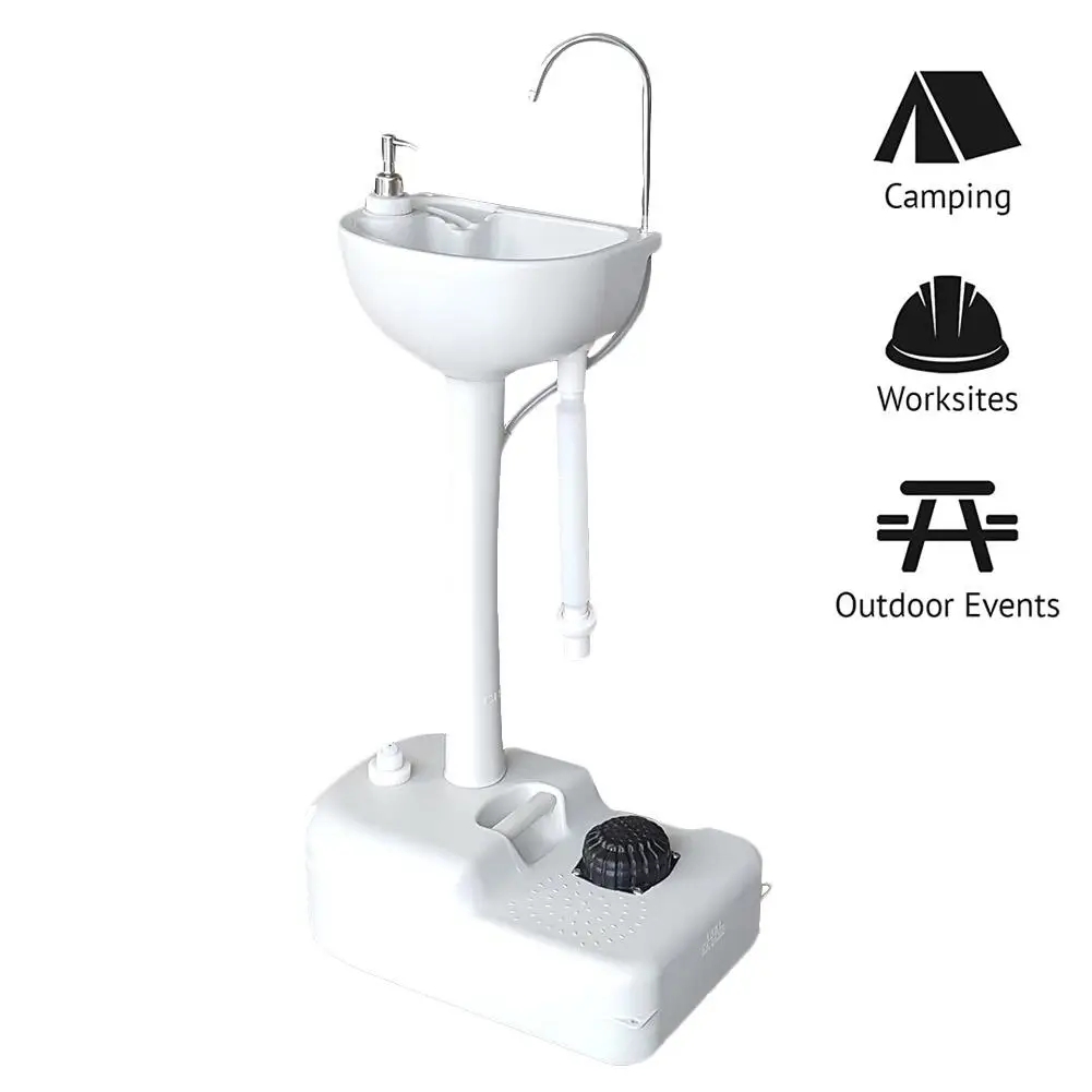 

Portable Foot Pump Camping Sink Hand Wash Basin Stand For Outdoor Camping Picnic Site Workshop Isolation Hand Wash Station