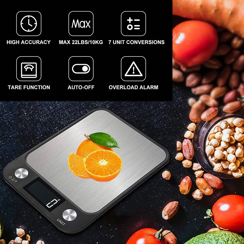 

Digital Kitchen Scale with LCD Display 7 with Tare Function, Weight in Grams and Ounces, for Cooking, Baking