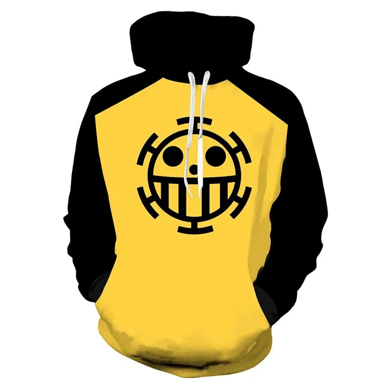 Худи мужское цельнокроеное аниме костюм для косплея Trafalgar Law свитшот с капюшоном