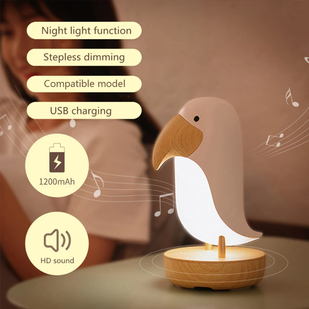 LED Toucan Bird Night Light Modern Nordic Table USB Lamp Home Luminaria Room Lampe Bedroom Decor Study Indoor Light Dimmable