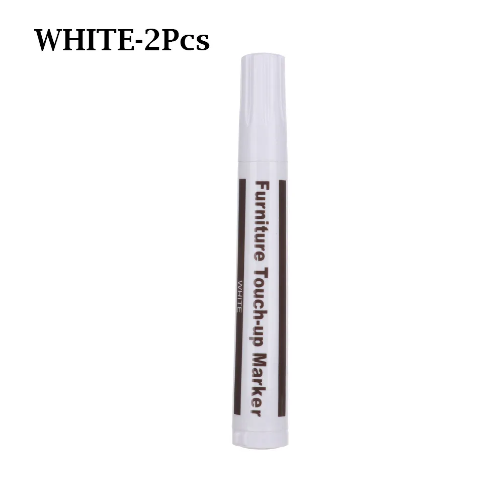 WHITE-2Pcs 2/3/12/17 шт Ремонтный комплект Ручка патч Красящие Ручки Маркеры наполнитель палочки с защитой от царапин исправить воск восстановить задний фон с изображением деревянного пола патч Красящие ручки - Цвет: WHITE-2Pcs