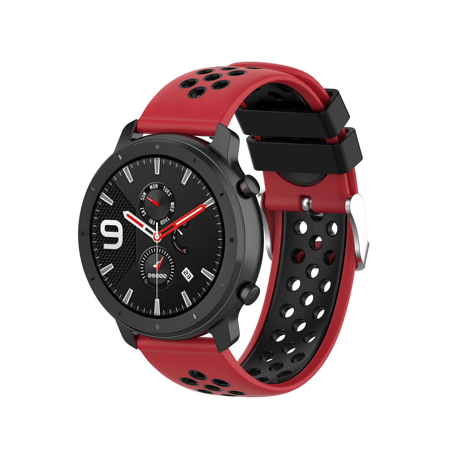 Цветной силиконовый ремешок для часов AKBNSTED 20 мм 22 мм для Xiaomi Huami Amazfit Bip Youth/GTR 42 мм 47 мм для huawei Watch GT/Magic