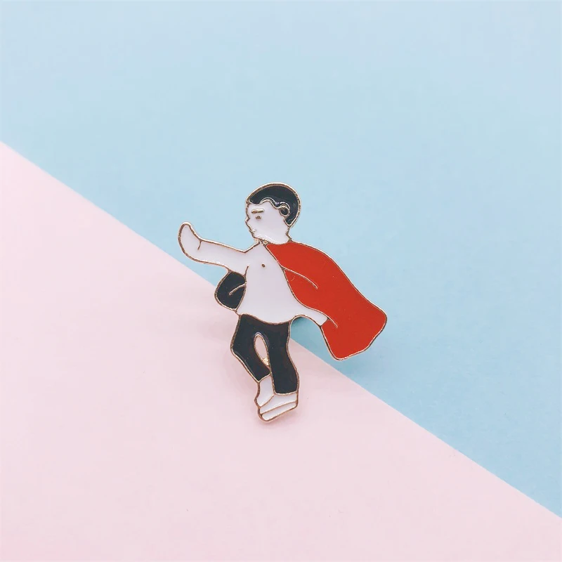 Cartoon Anime Character Peter Pan Red Cloak Enamel Brooch Alloy Badge Inch Shirt Bag Pin Accessories Cute Jewelry Gift For Kid | Украшения