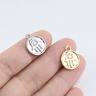 Eruifa 20 шт. 12 мм цинковый сплав популярная ручная печать монеты шармы ожерелья оптом, серьги браслет ювелирные изделия DIY ручной работы 2 цвета