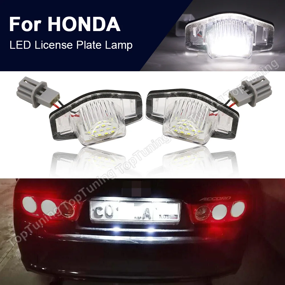 

Xenon White OEM-Fit LED License Plate Light For Honda Jazz 02-14 Odyssey 08-14 CR-V 07-10 FR-V 05-09 Stream 01-05 Insight Logo