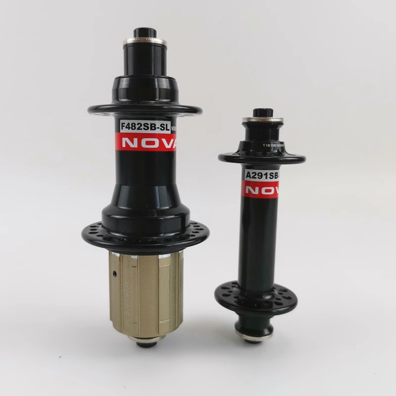 

Novatec A291SB-SL/F482SB-SL-BK road bike Super light hubs Front 100mm Rear 130mm black /red Shiman/campy 9/10/11s 20/24H