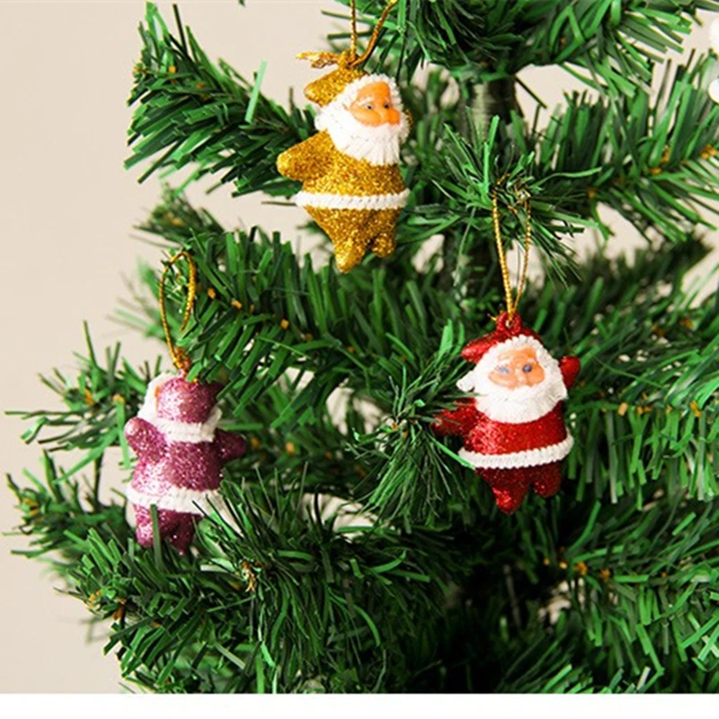 18pcs Мини Санта Клаус Подвески DIY Ёлочные украшения висячие украшения Новогодний подарок Новогодние украшения для дома