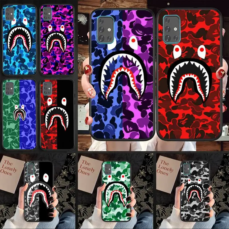 

Camouflage Bath Ape Phone Case For Samsung S5 S6 S7 S8 S9 S10 S20 S21 Edge Plus E Fe Lite