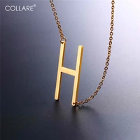 collare choker necklace letter h goldblack color stainless steel alfabet initial jewelry fashion statement necklace women n010