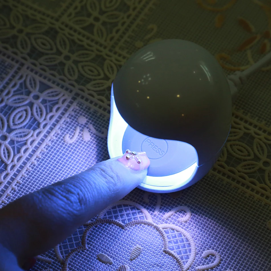 Яйцо форма 3 Вт УФ светодиодный светильник для ногтей одна лампочка на палец гель