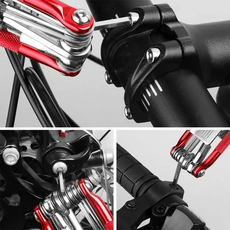 

11 in 1 Bike Multitool Allen Wrench Screwdriver Chain Cutter Compact Portable Bicycle Tool MTB Road Bike Repair Kit