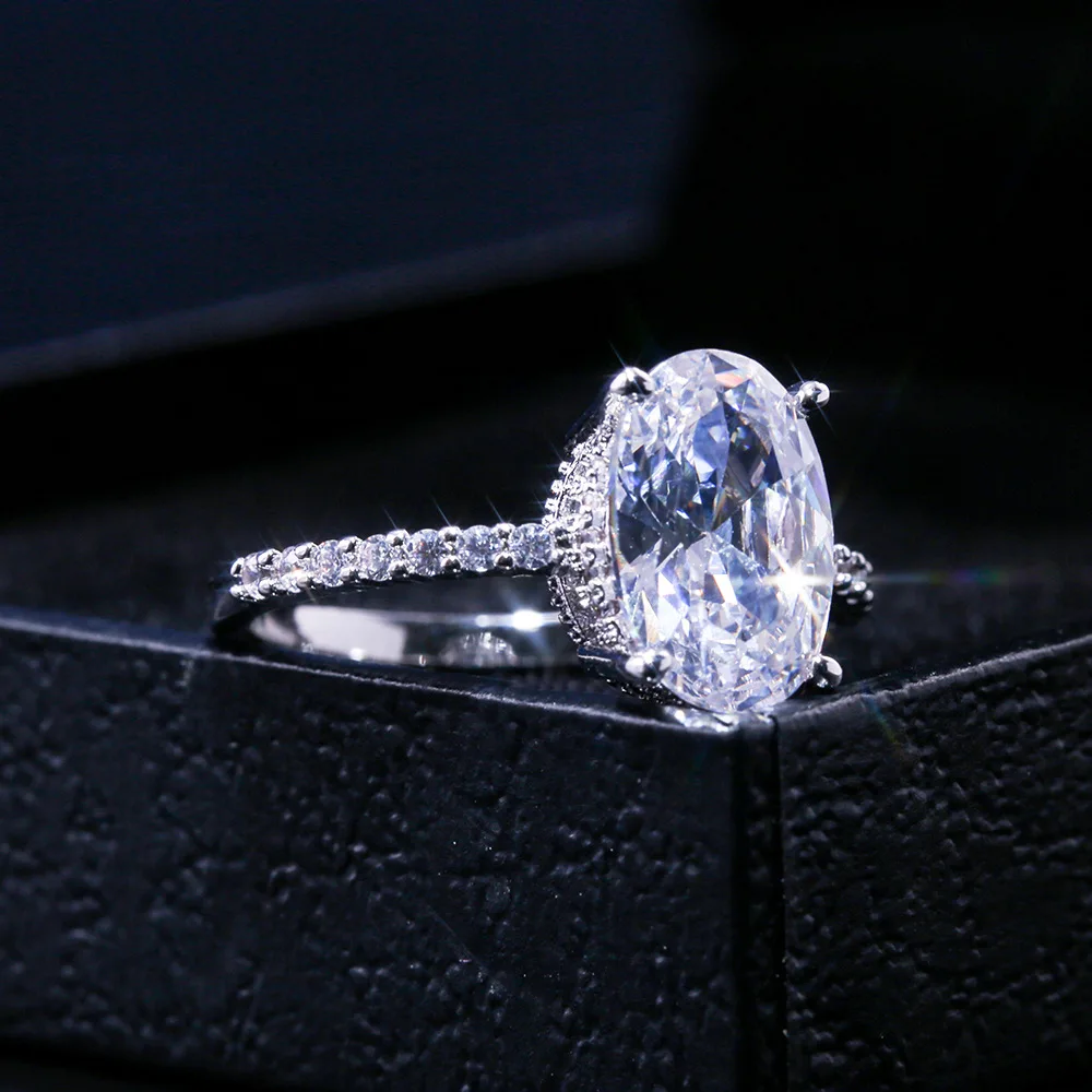 Fashion Zircon Women's Engagement Ring Best Promise Couple Jewelry | Украшения и аксессуары