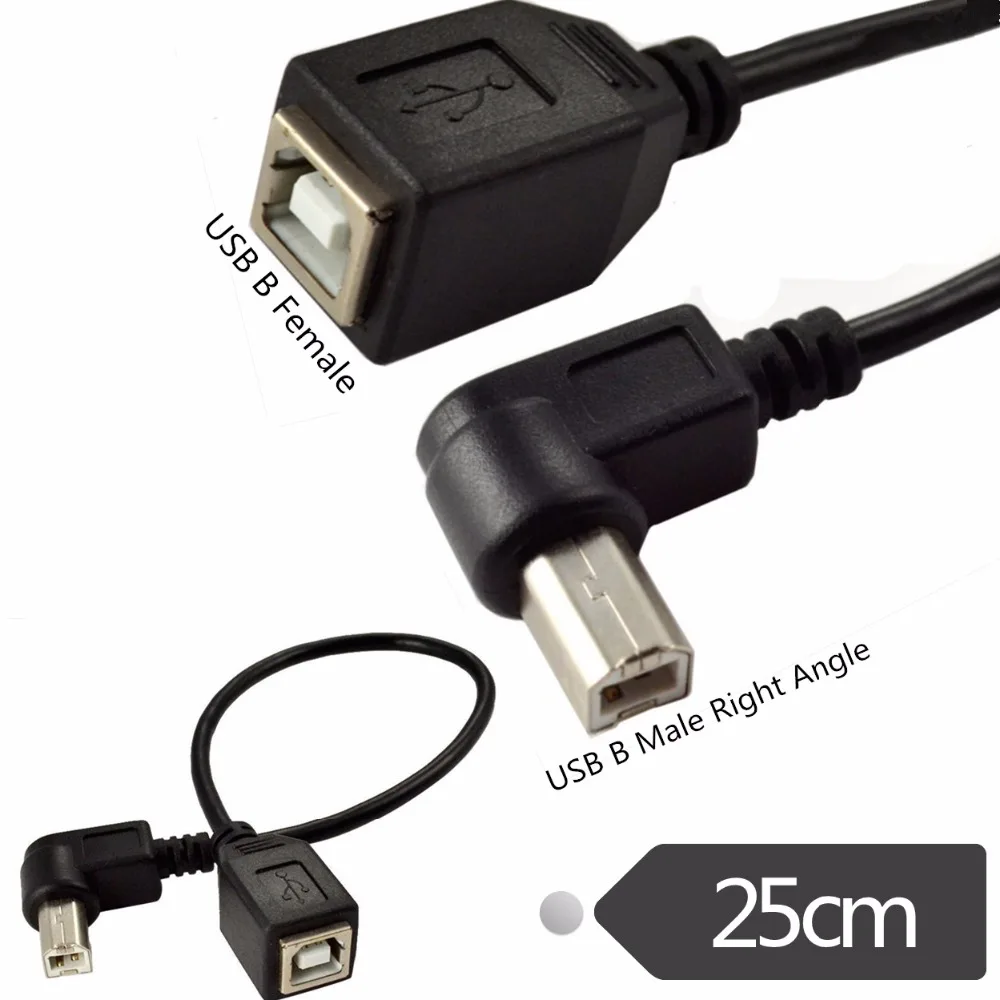 Высокоскоростной Удлинительный кабель 25 см/F USB 2 0 Тип B штекер гнездо