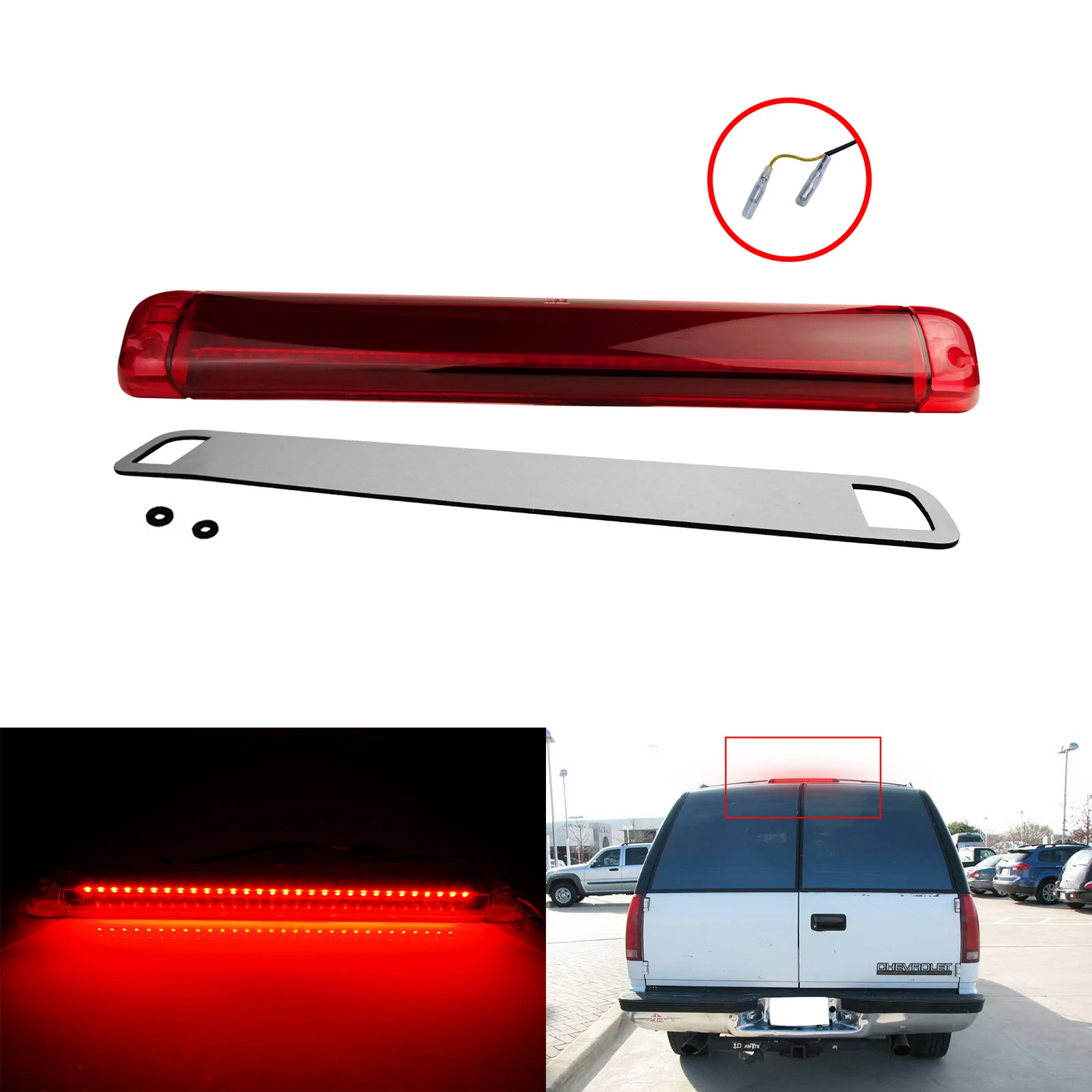 

Red LED Third Brake Stop Light Lamp Fit Chevy Suburban Tahoe GMC Jimmy C/K Yukon