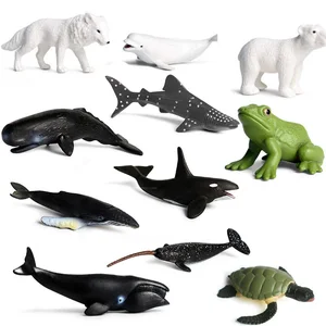 Ocean Sea Life Simulation Animal Model Sets Shark Whale Turtle Dolphin polar bear model Figures Kids Educational Collection toys